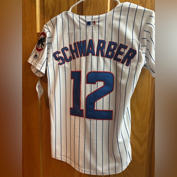 youth Chicago Cubs  Schwarber Majestic jersey Schwarber size small. NWT - Picture 3 of 3